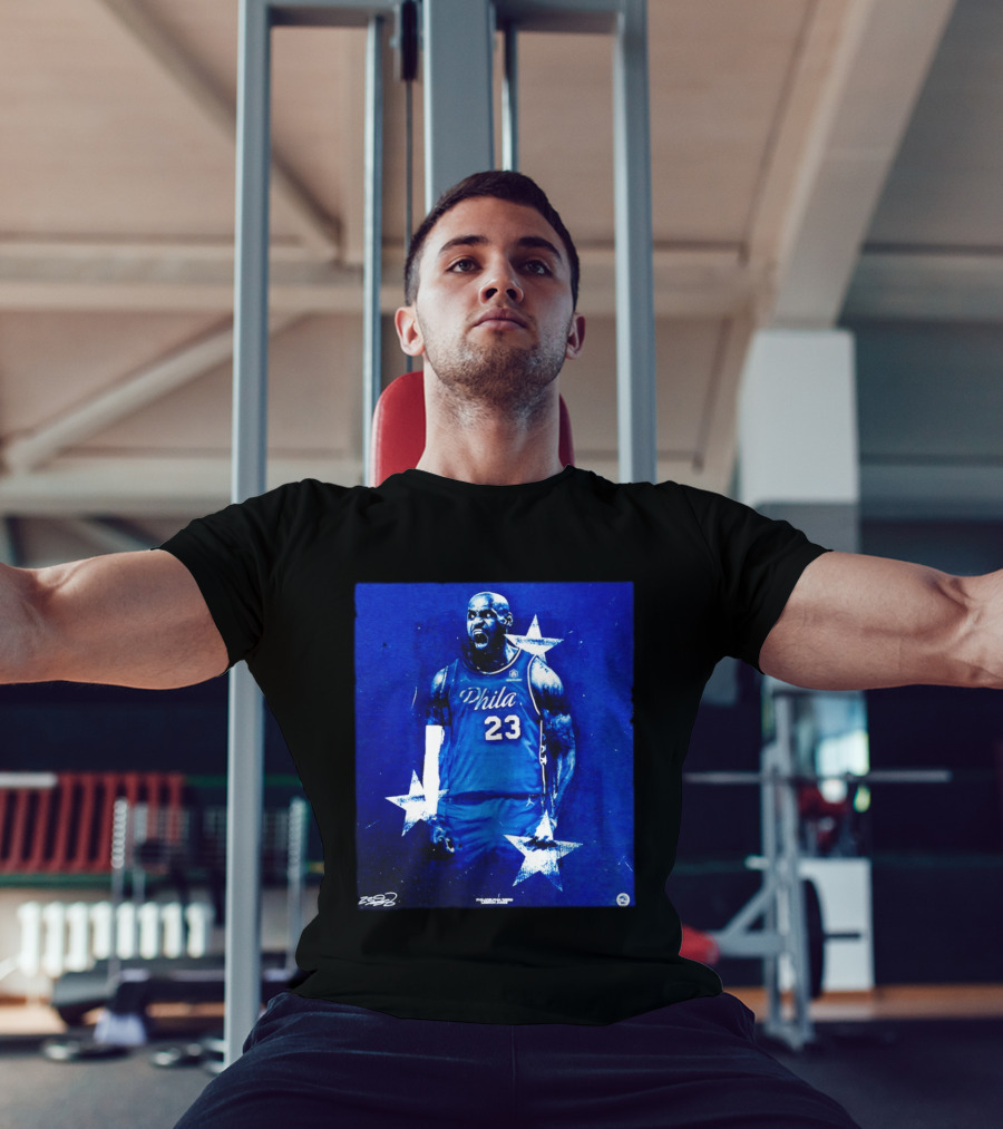 LeBron James Philadelphia 76ers Philly 23 Blue Stars T-Shirt