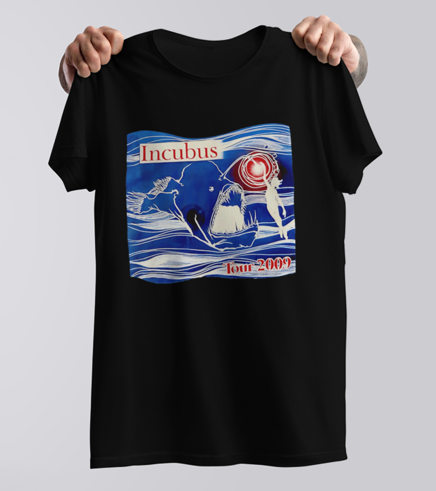 Incubus Tour 2009 Anglerfish Mermaid T-Shirt