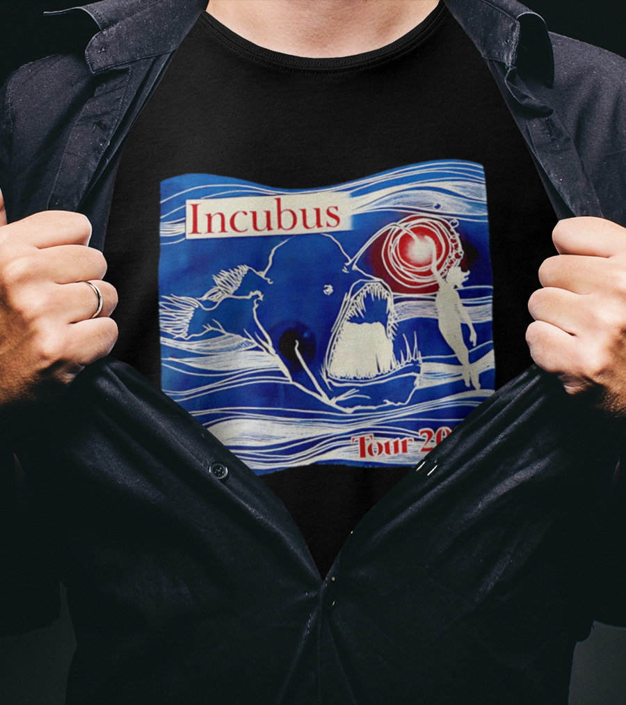 Incubus Tour 2009 Anglerfish Mermaid T-Shirt