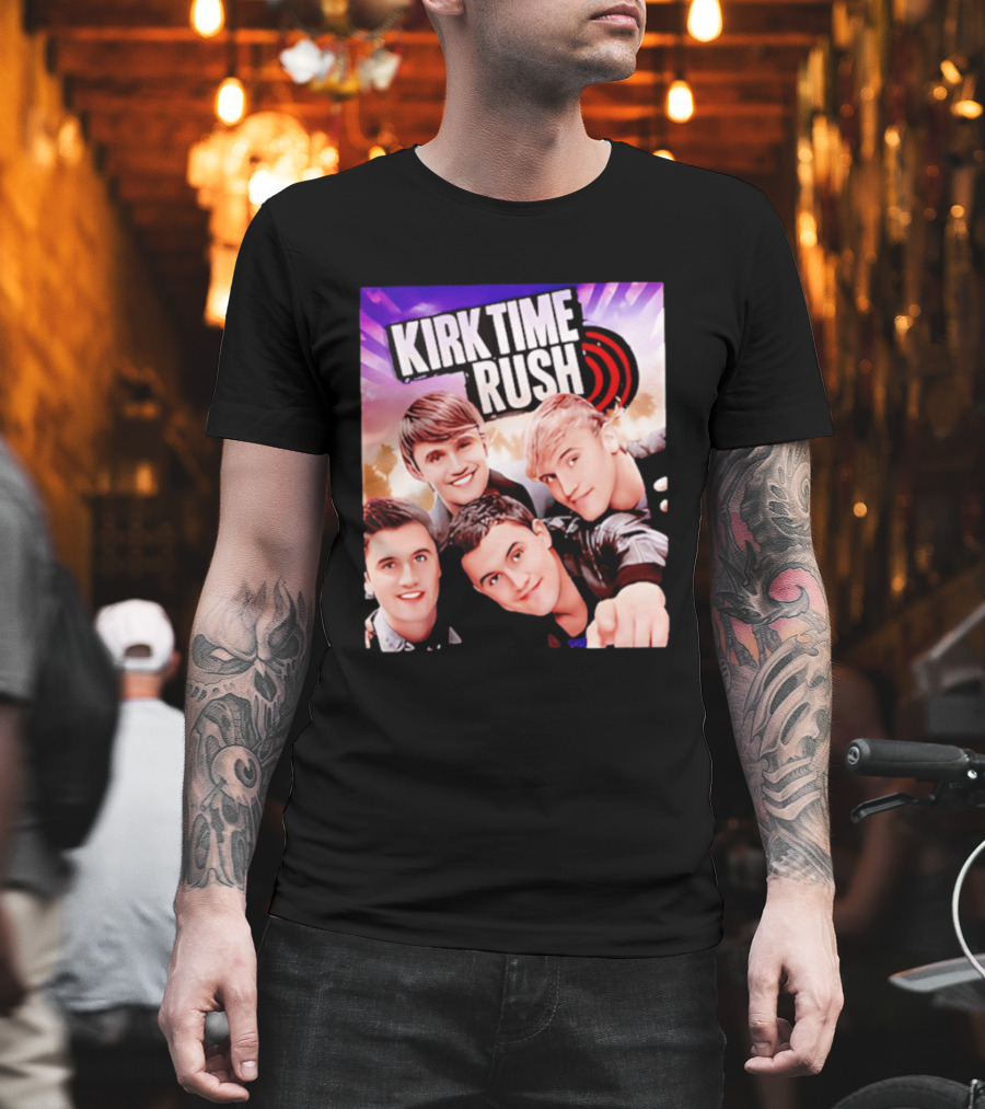 Kirk Time Rush Band Members With Palm Trees T-Shirt