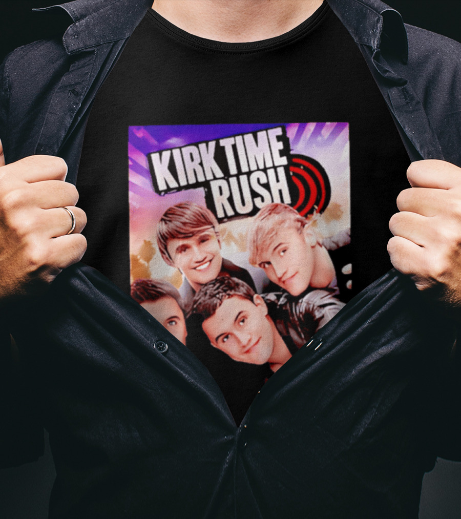 Kirk Time Rush Band Members With Palm Trees T-Shirt
