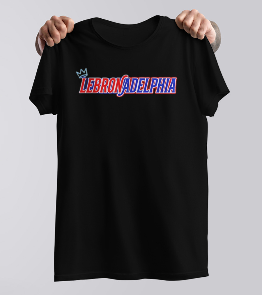 LeBron James Philadelphia 76ers LeBronadelphia King Concept 2026 T-Shirt