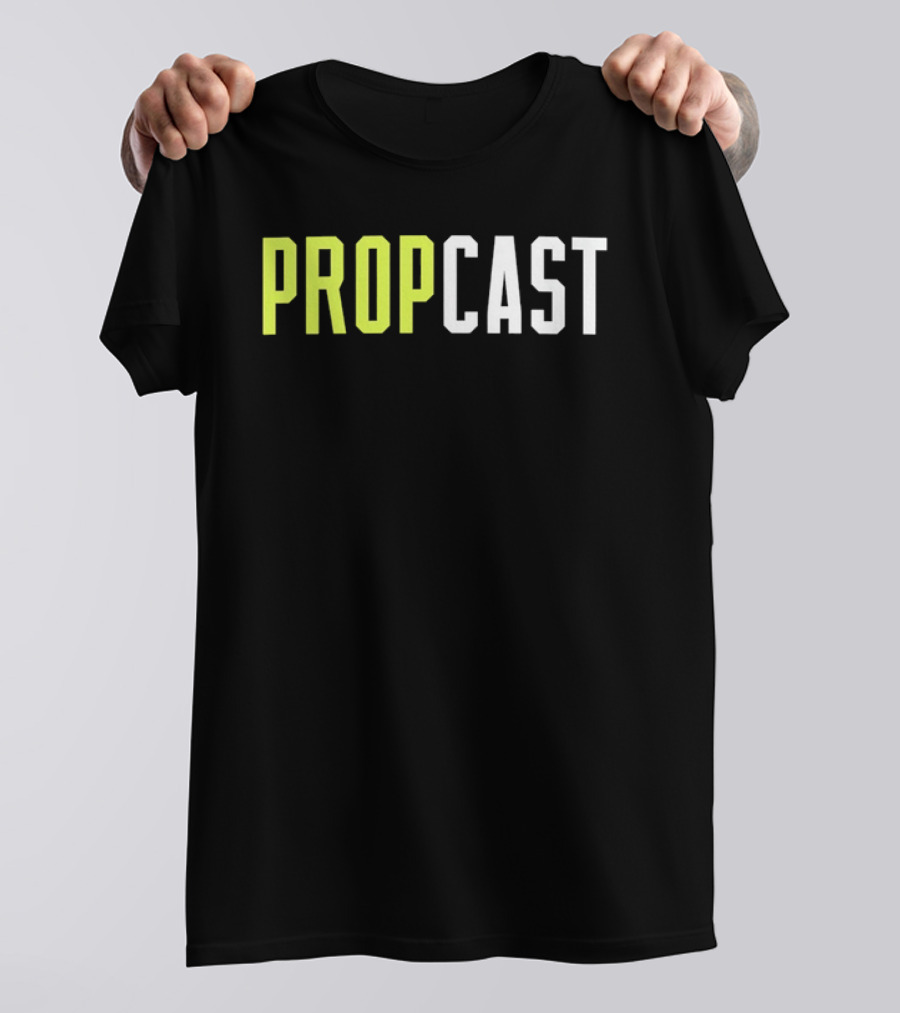 Propcast Podcast Merchandise Yellow And White T-Shirt
