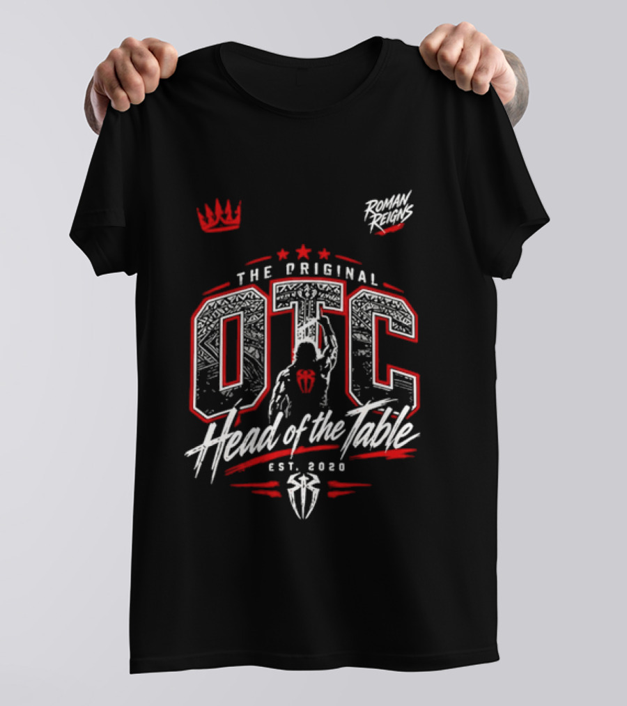 Roman Reigns The Original OTC Head Of The Table EST 2020 Crown Stars T-Shirt