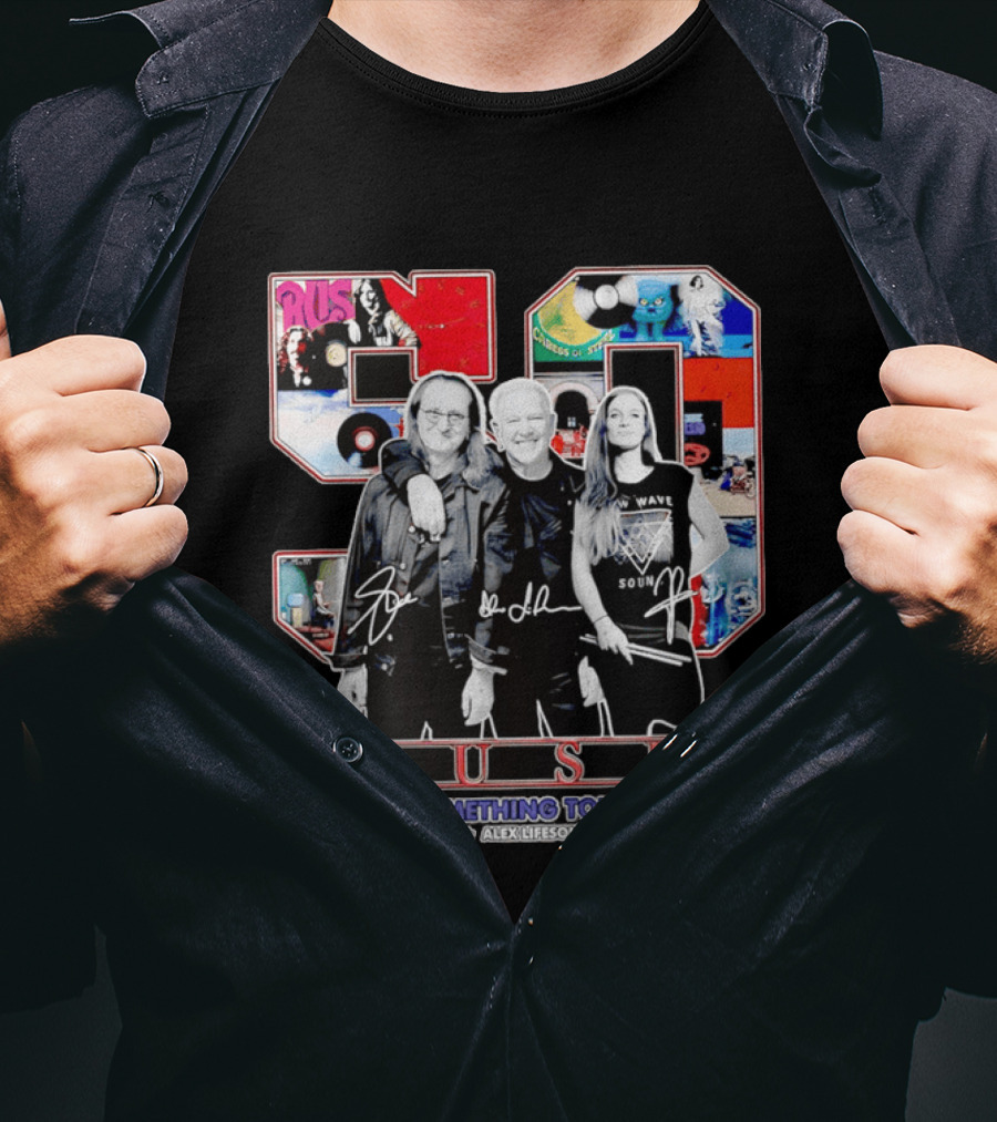 Rush Fifty Something Tour 2026 Anika Nilles Alex Lifeson Geddy Lee T-Shirt