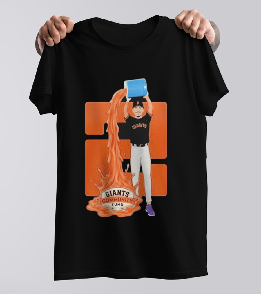 San Francisco Giants Community Fund Player Orange Bucket Splash T-Shirt