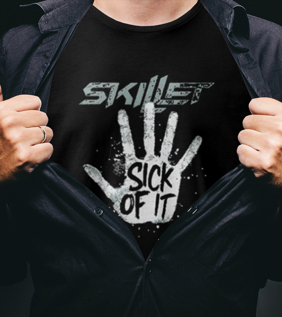 Skillet Sick Of It Comatose 20 Years Still Screaming Tour 2026 Handprint T-Shirt