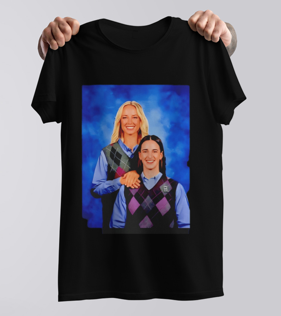 Sophie Cunningham Vs Caitlin Clark Step Brothers Portrait Style Sports Rivalry T-Shirt