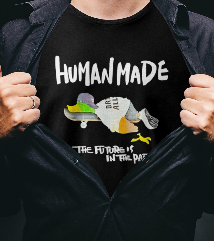 Human Made The Future Is In The Past Duck Skateboard T-Shirt