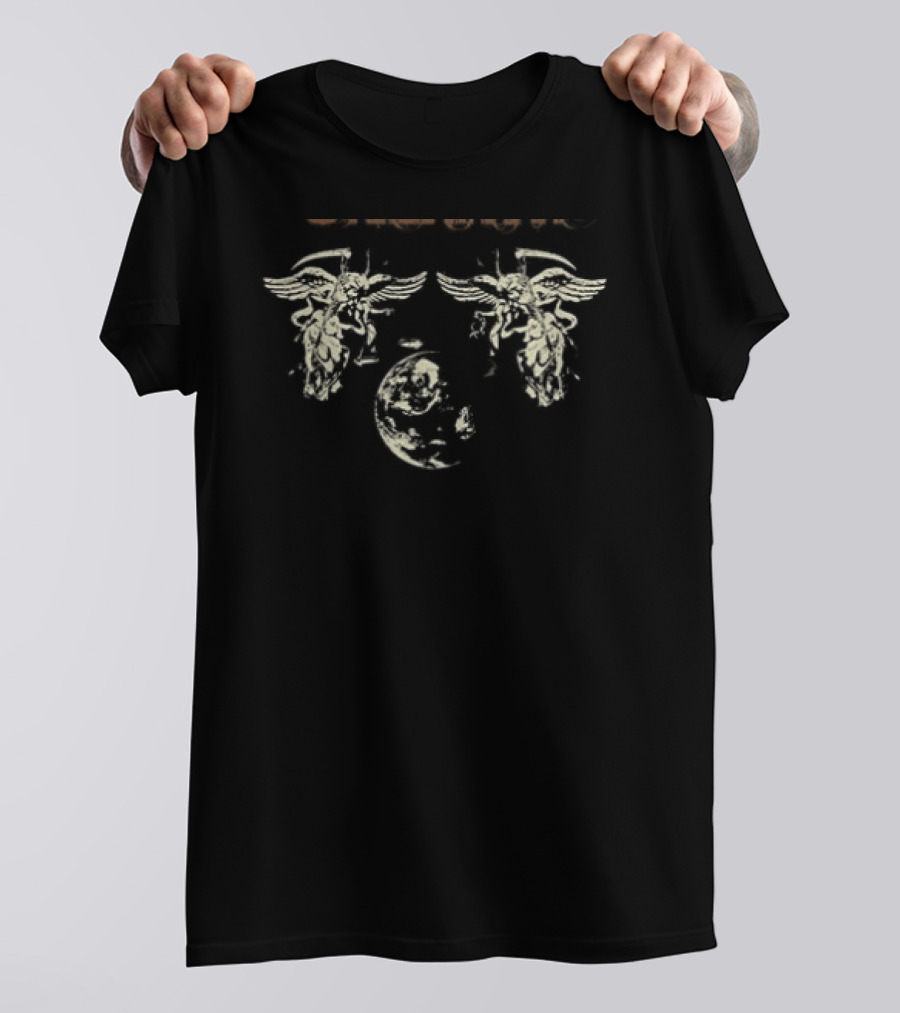 Unearth Spring Tour 2025 Dates Angelic Figures Embellishment T-Shirt