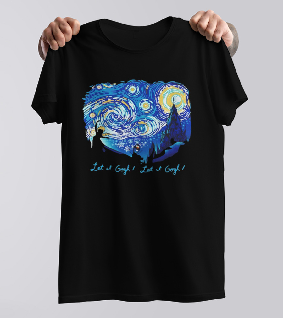 Van Gogh's Starry Night Let It Gogh Frozen T-Shirt