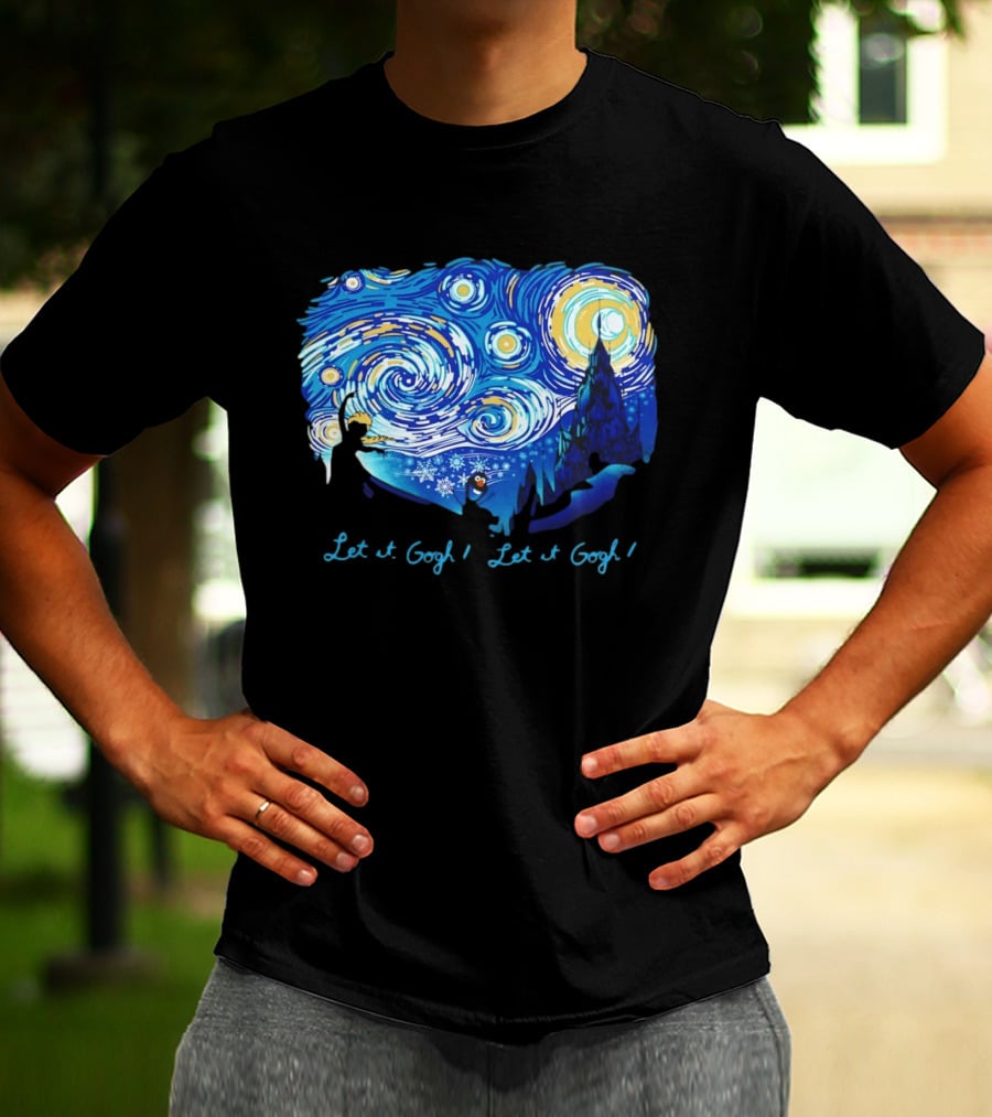 Van Gogh's Starry Night Let It Gogh Frozen T-Shirt