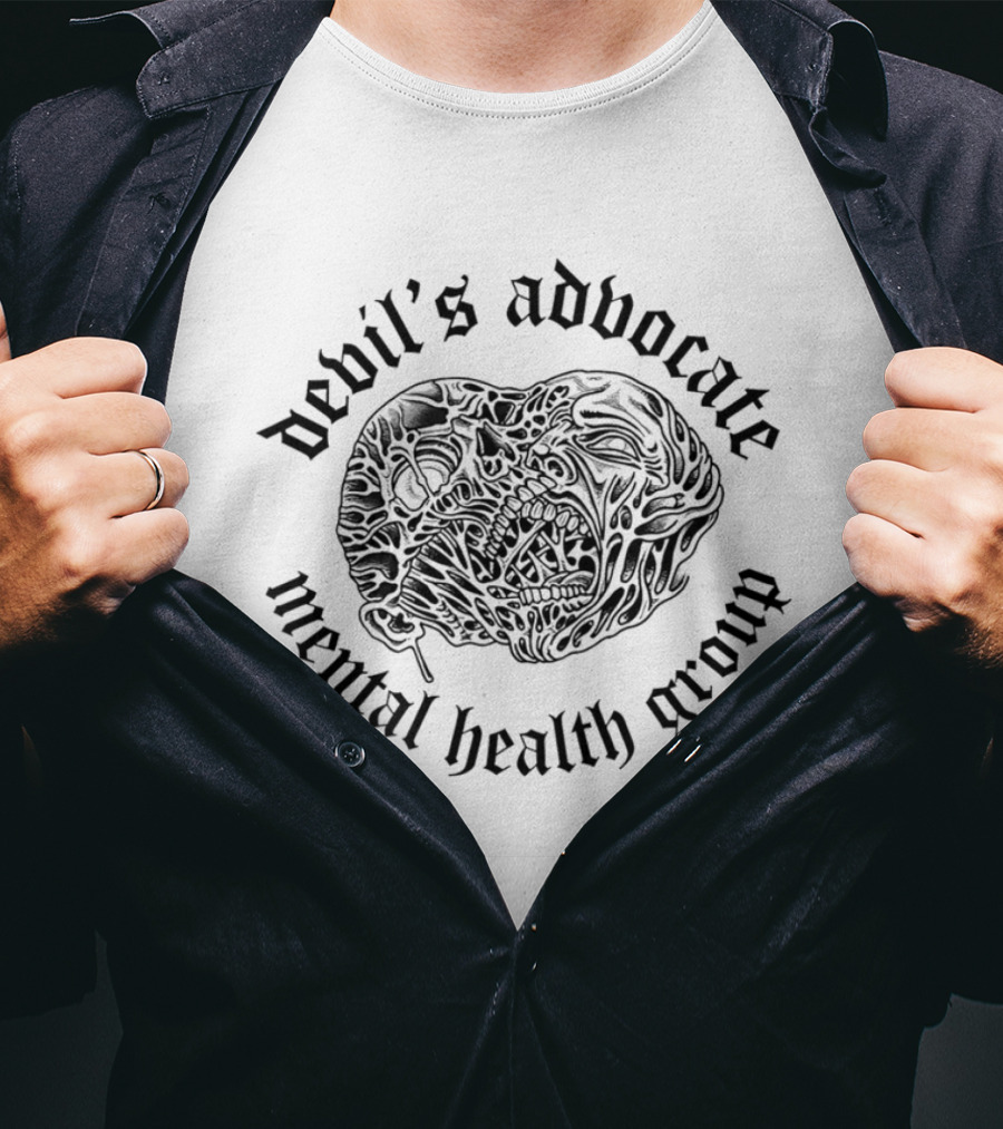Devil's Advocate Mental Health Group Skull T-Shirt