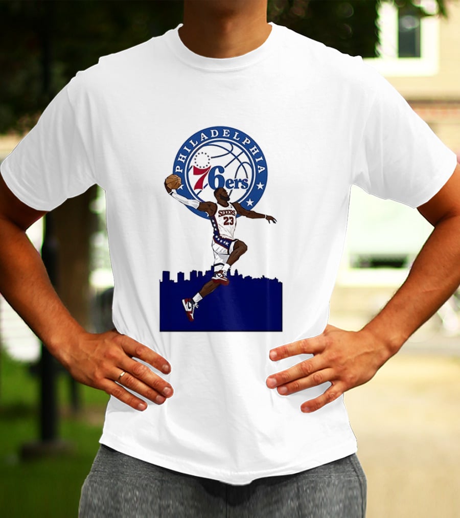 Philadelphia 76ers LeBron James Fly Guy Basketball 6ers T-Shirt
