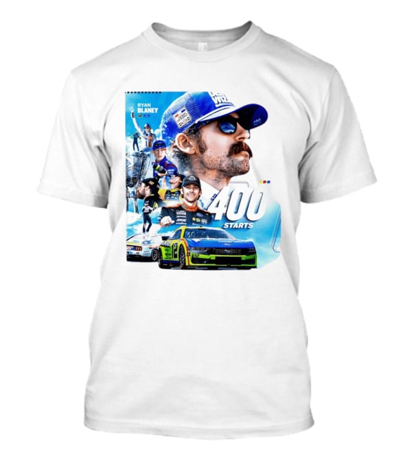 Ryan Blaney 400 Starts Team Penske NASCAR Racing Achievement 2026 T-Shirt