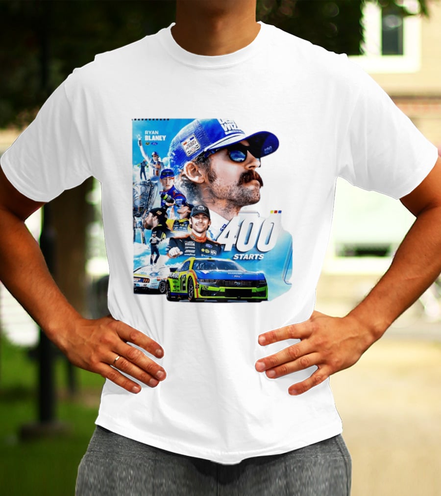 Ryan Blaney 400 Starts Team Penske NASCAR Racing Achievement 2026 T-Shirt