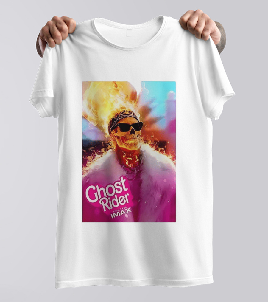 Ghost Rider Filmed For IMAX Flaming Skull T-Shirt