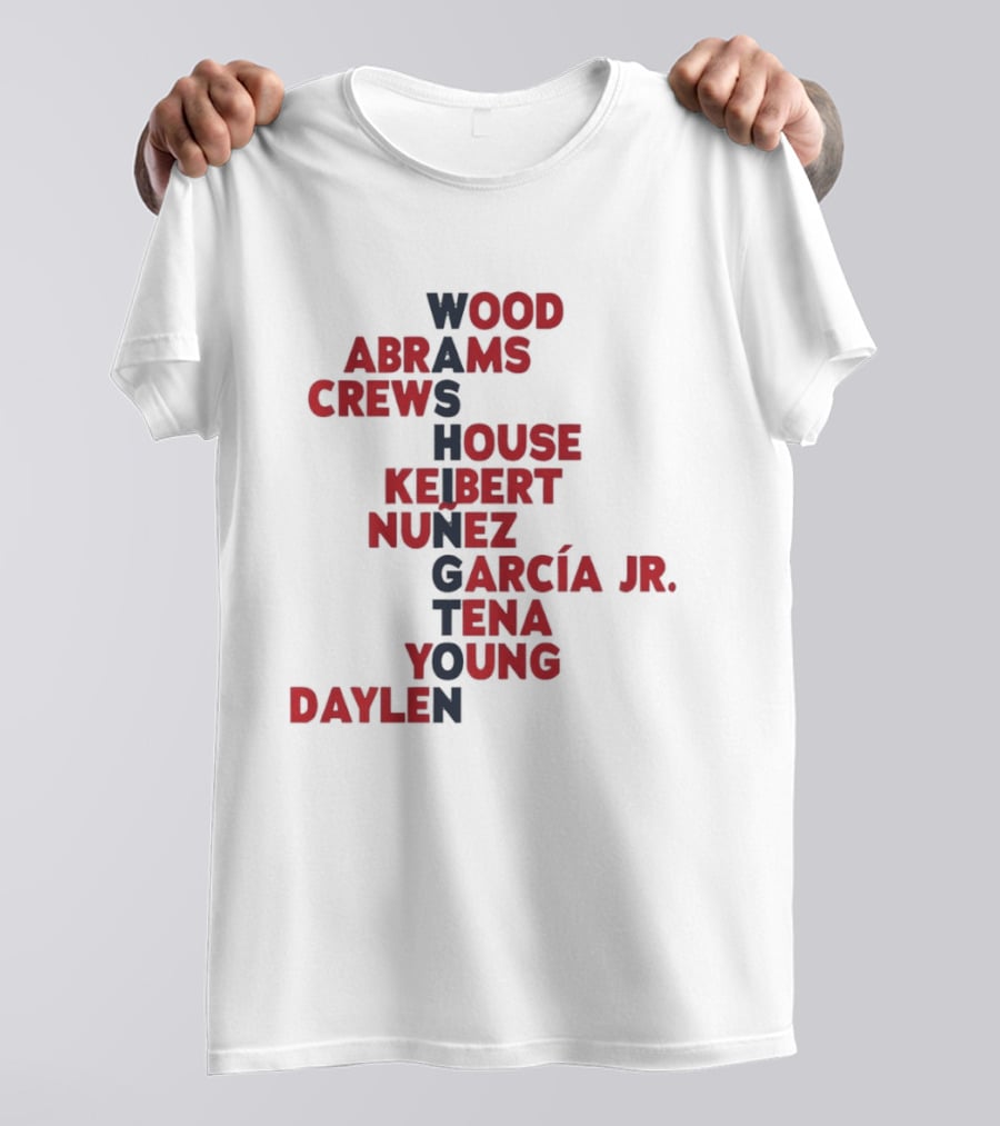 Washington Nationals Wood Abrams Crews House Keibert Núñez Garcia Jr Tena Young Daylen 2026 T-Shirt