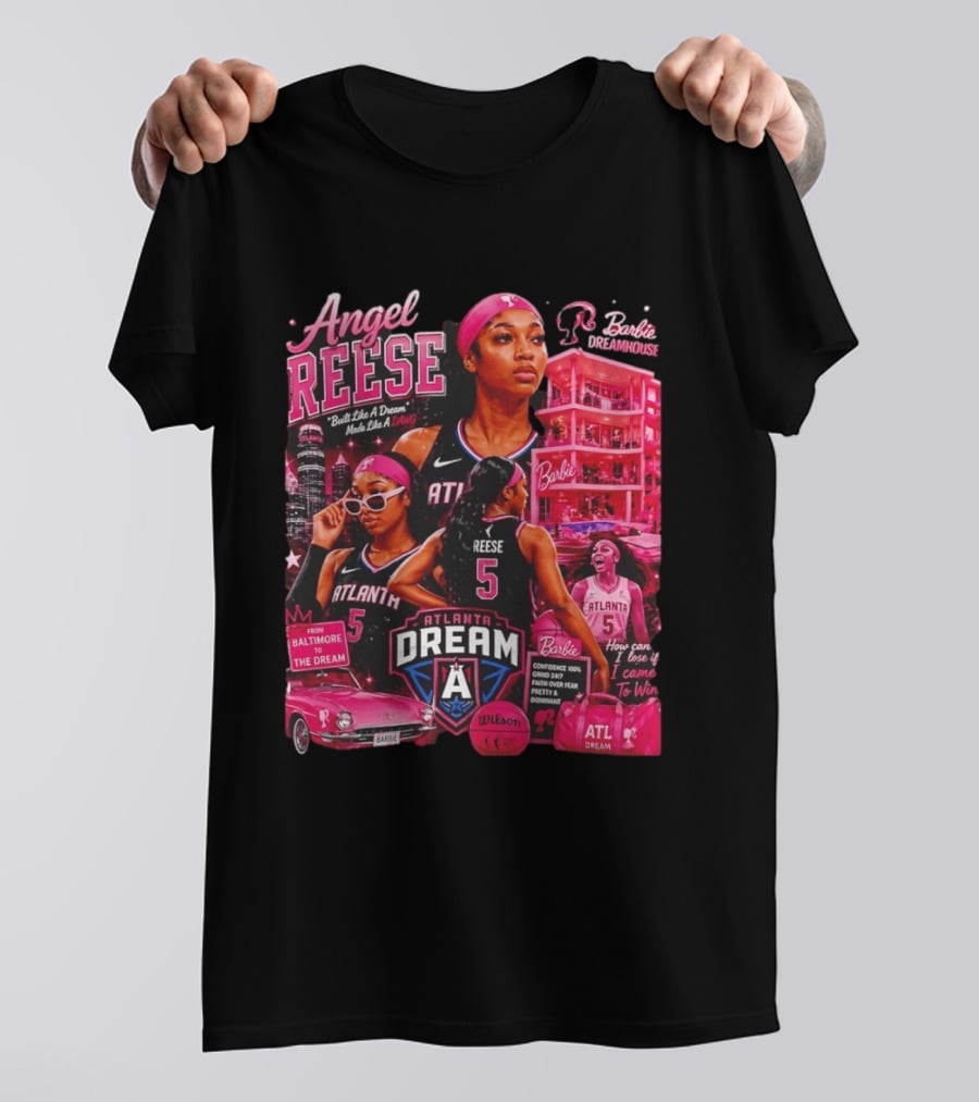 Angel Reese Barbie Dreamhouse Atlanta Dream Basketball Dawg Confidence Dominant T-Shirt
