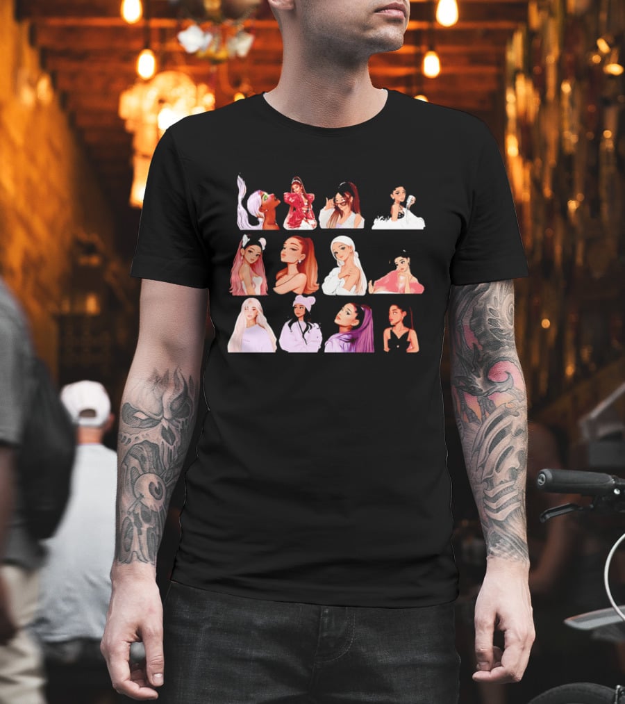 Ariana Grande New Collection Animated Style Portraits T-Shirt