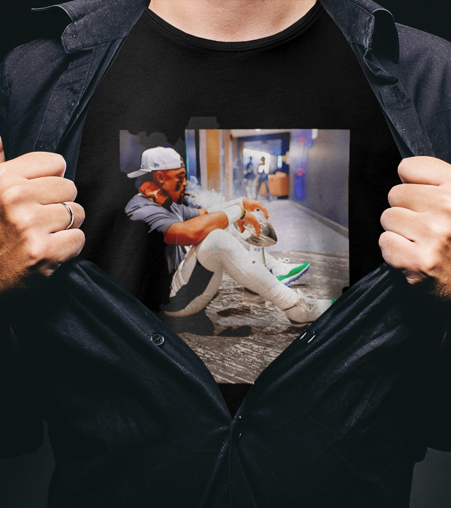 Jalen Hurts Philadelphia Eagles Smoking Trophy Cigar Celebratory Moment T-Shirt