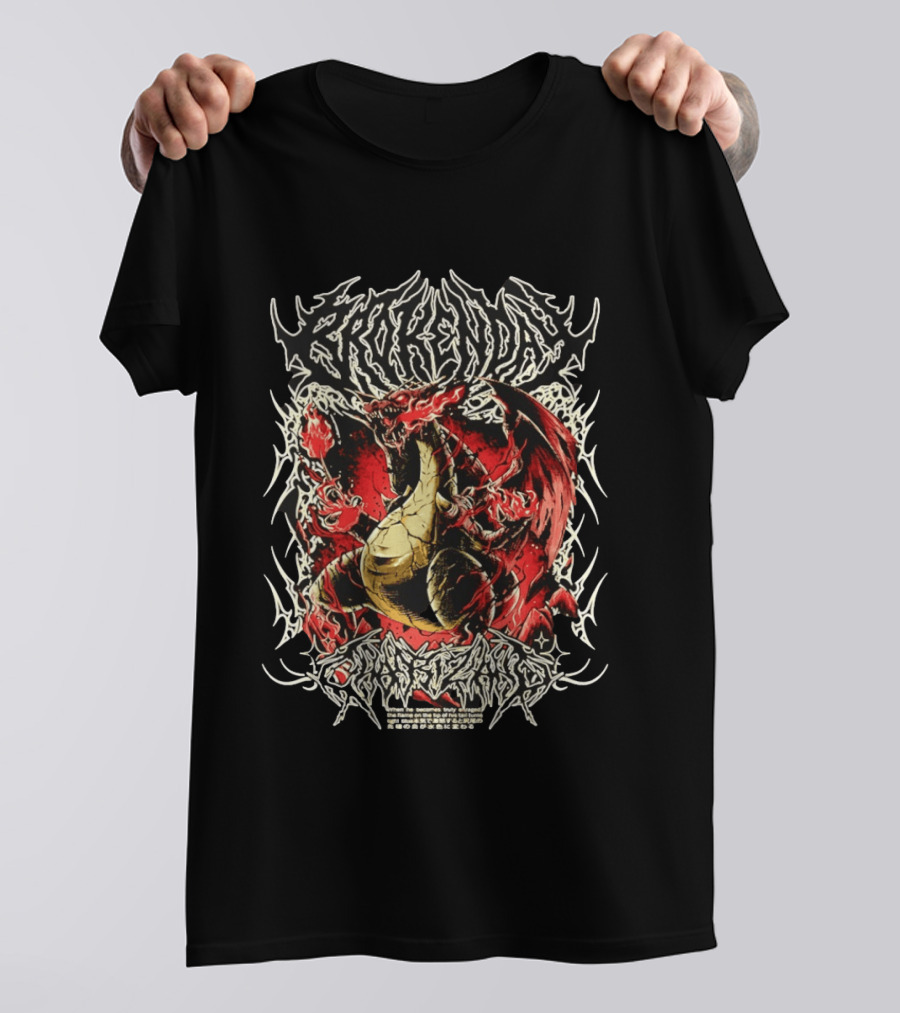 BrokenDay Charizard Black Flame Pokémon Bootleg T-Shirt