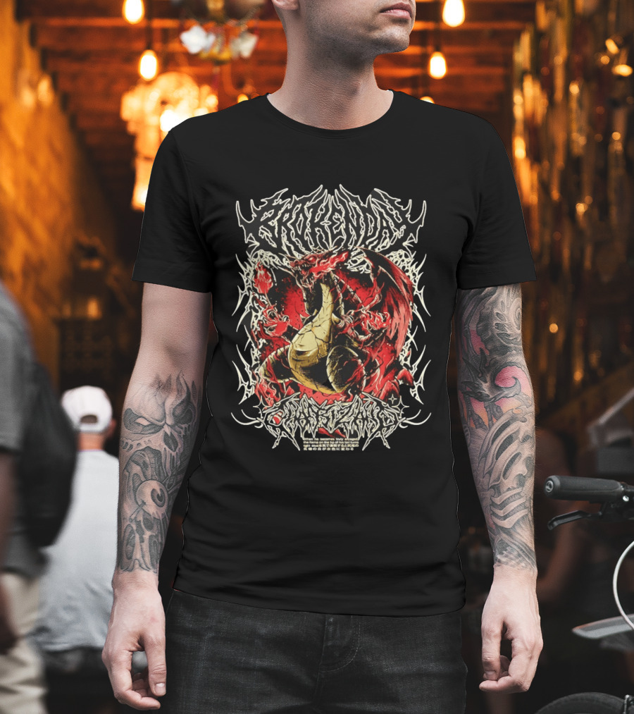 BrokenDay Charizard Black Flame Pokémon Bootleg T-Shirt