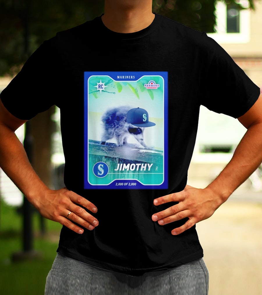 Seattle Mariners Jimothy Night Farmers Insurance Rookie Card 2000 Of 2000 T-Shirt