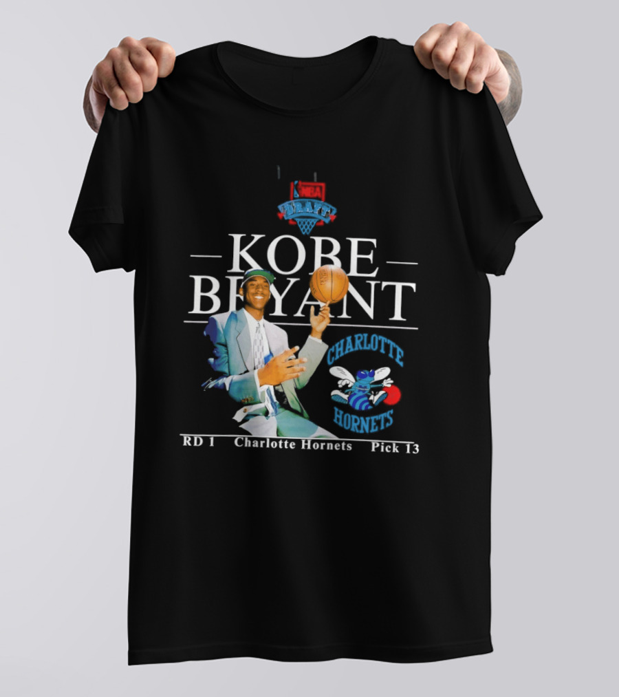 Kobe Bryant Charlotte Hornets RD 1 Pick 13 T-Shirt