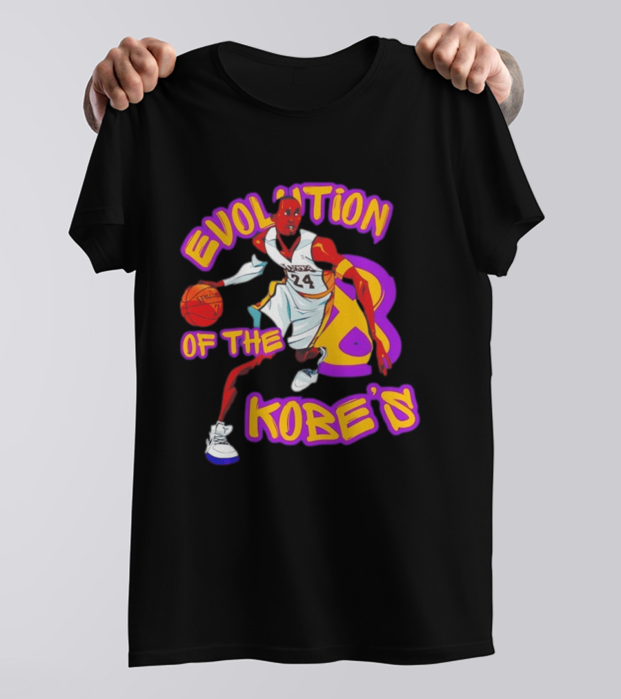 Evolution Of The Kobe's Lakers Basketball Number 24 T-Shirt