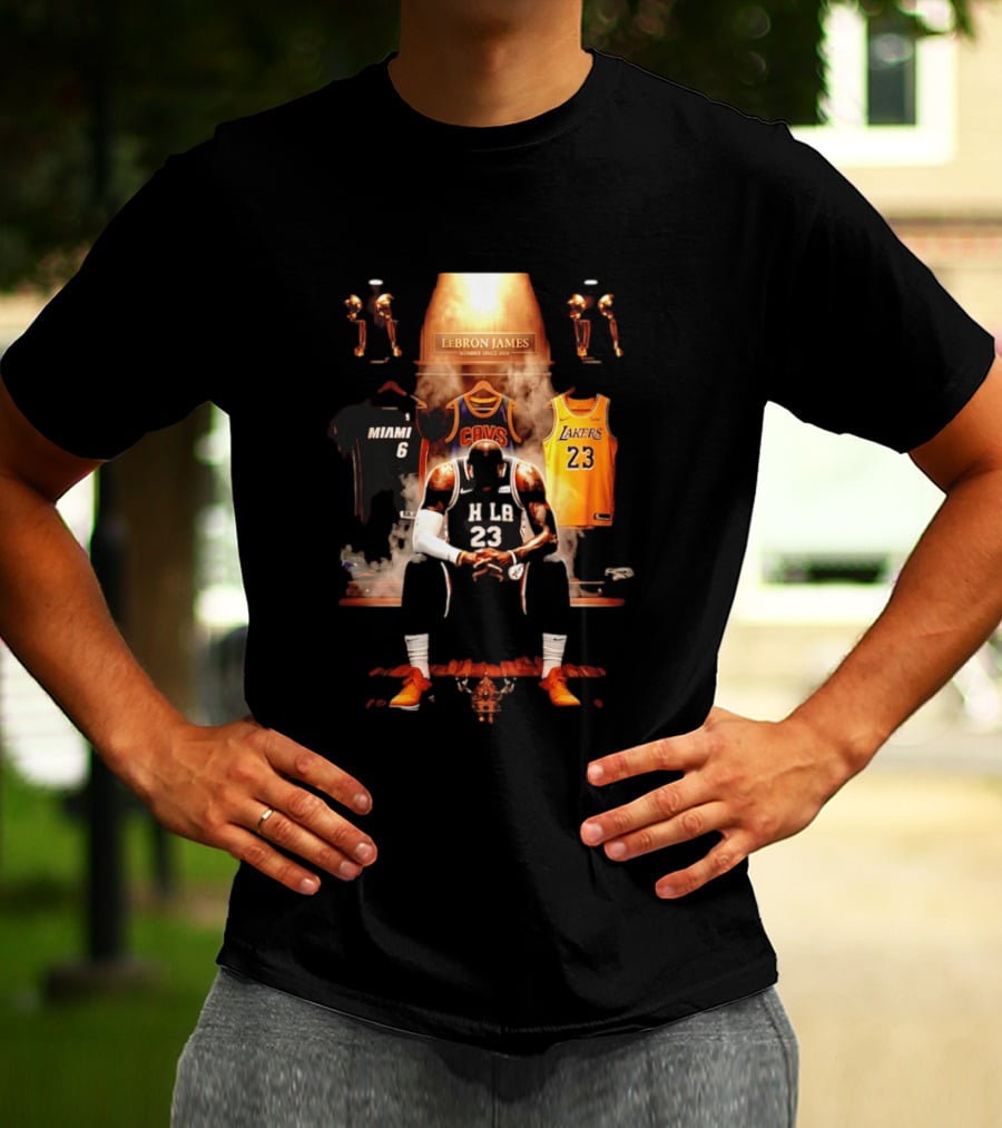 LeBron James Miami Cavaliers Lakers Number 23 MVP Champion Career Highlights T-Shirt