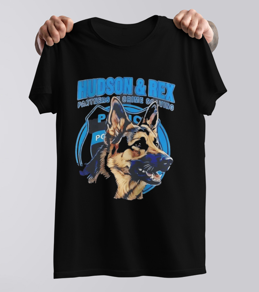 Hudson & Rex German Shepherd Partners In Crime Solving Police T-Shirt