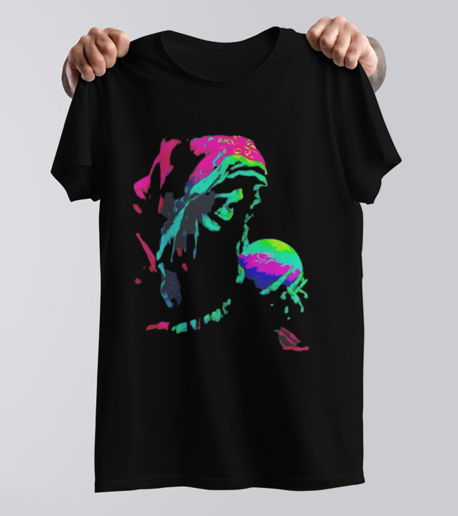 Skeleton The Prophet Psychedelic Vivid Colors Alışveriş Yap T-Shirt