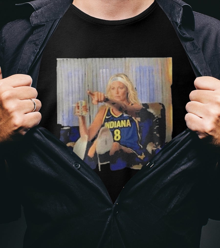 Sophie Cunningham Indiana Number 8 Rick Dalton Leonardo DiCaprio Pointing Scene T-Shirt