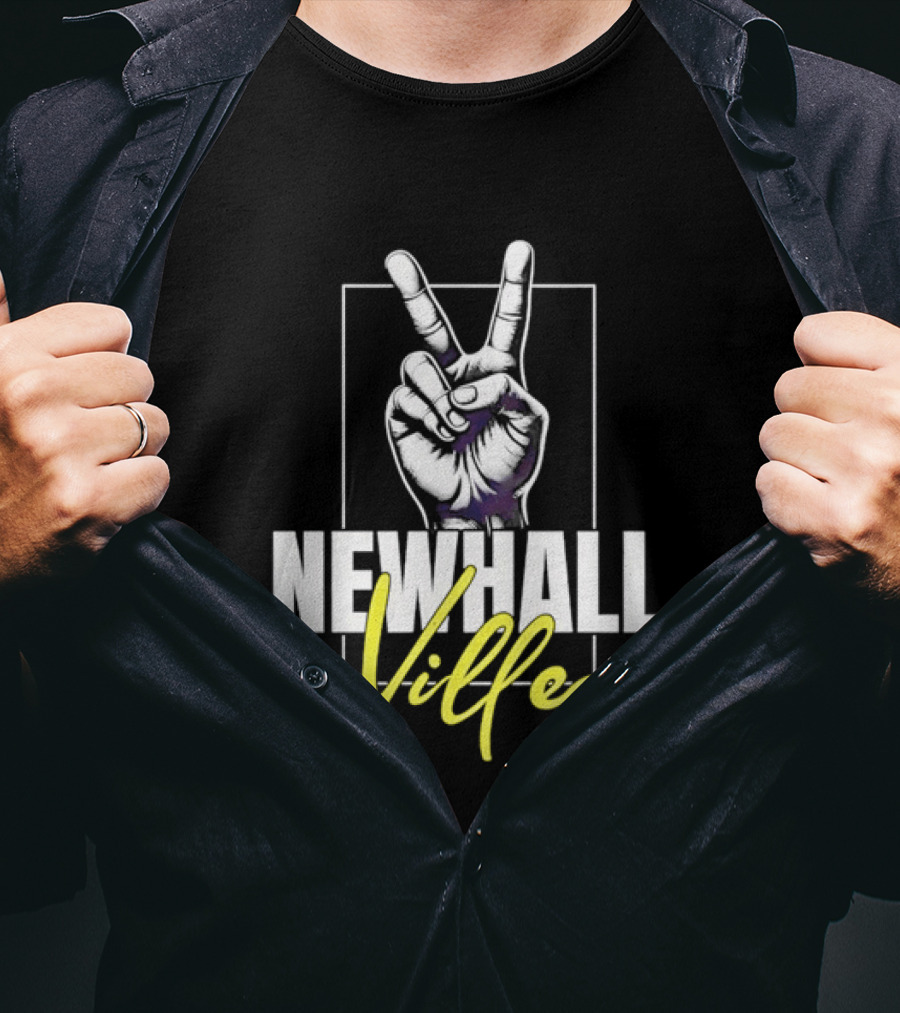 Newhall Ville Peace Gesture Hand T-Shirt