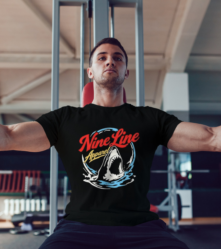 Nine Line Apparel Shark Rising Ocean T-Shirt
