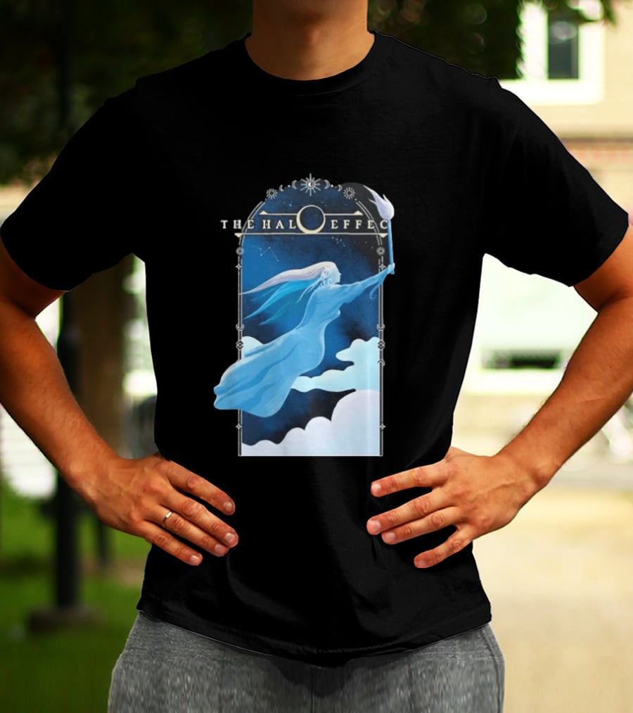 The Halo Effect Blue Lady Ethereal Night Sky Celestial T-Shirt