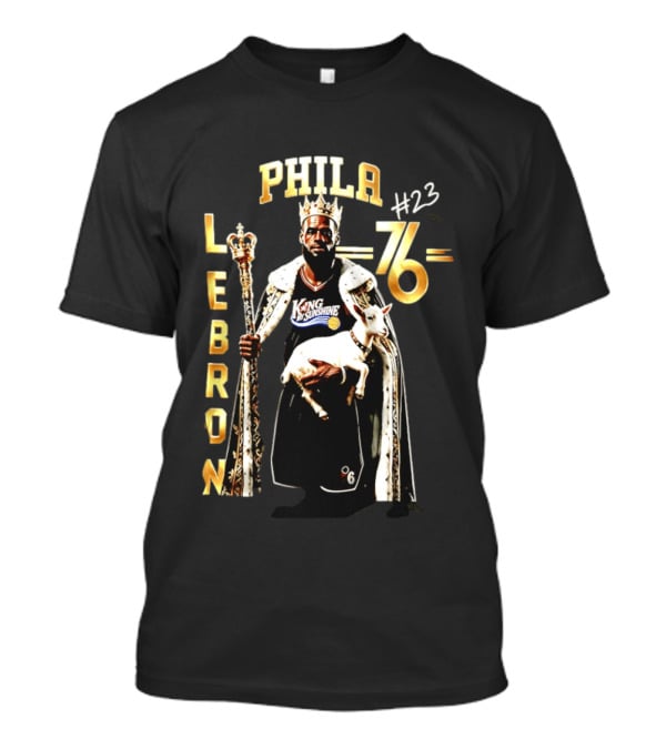 Phila 76ers LeBron King Sunshine No 23 Goat T-Shirt
