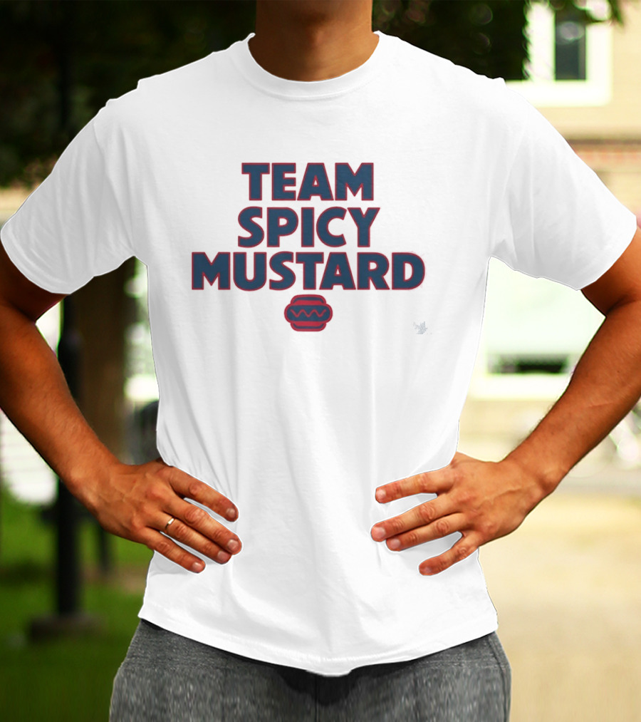 Team Spicy Mustard Hot Dog Condiment Foodie Fun T-Shirt