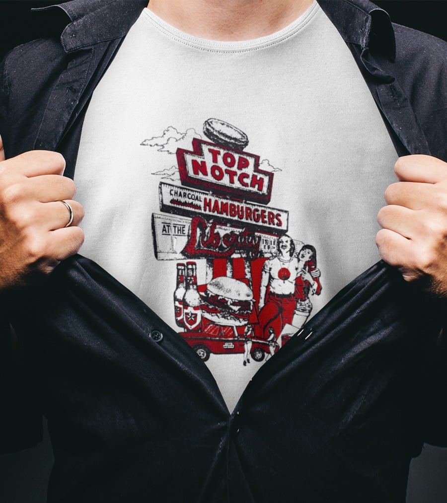 Top Notch Hamburgers Liberty Car Drink Charcoal Vibes T-Shirt