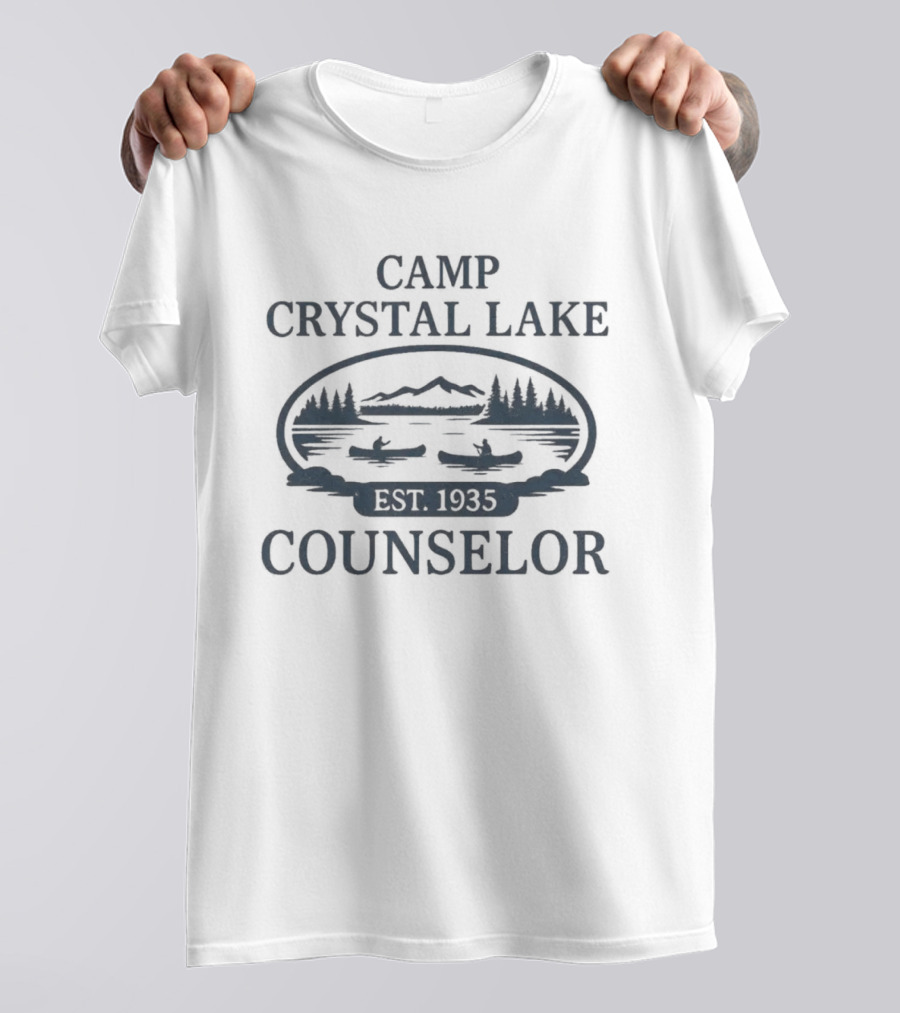 Camp Crystal Lake Counselor Est. 1935 Vintage Camp Scene T-Shirt