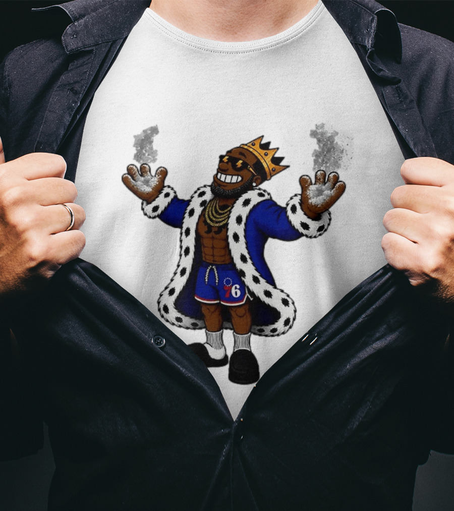 Philadelphia 76ers Muppet King With Crown And Robe T-Shirt