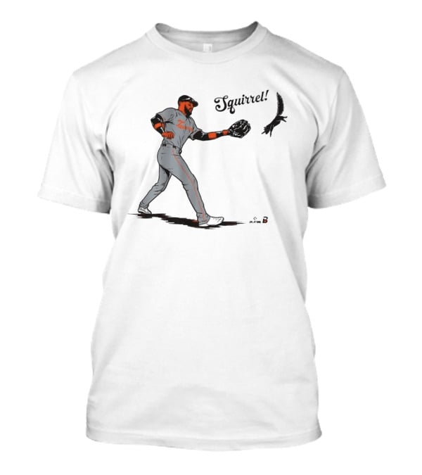 Leody Taveras Squirrel Baseball Playful Catch Moment T-Shirt