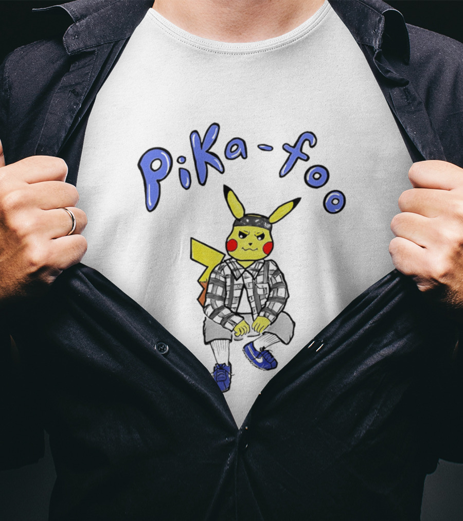 Pika Foo Pikachu Urban Style Character Fashion T-Shirt