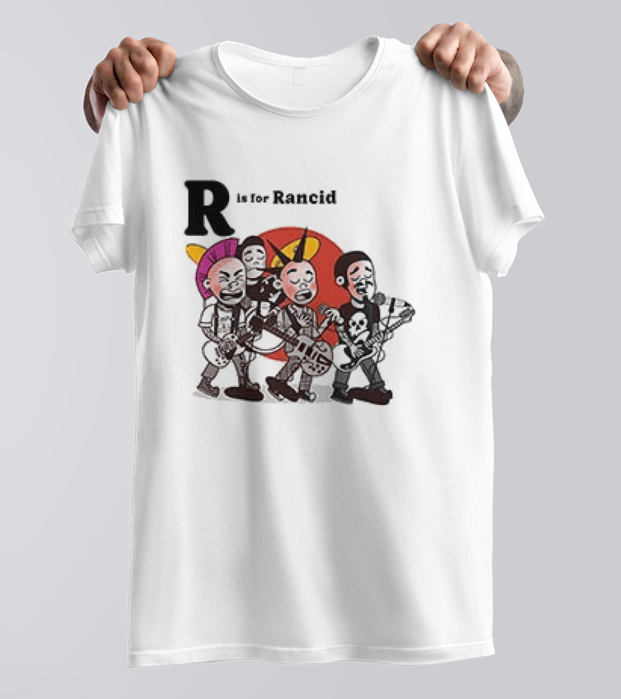 R Is For Rancid Punk Band Cartoon Characters T-Shirt