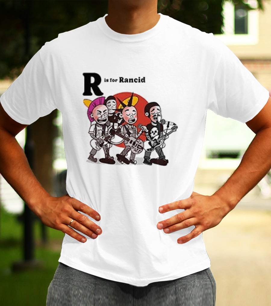 R Is For Rancid Punk Band Cartoon Characters T-Shirt