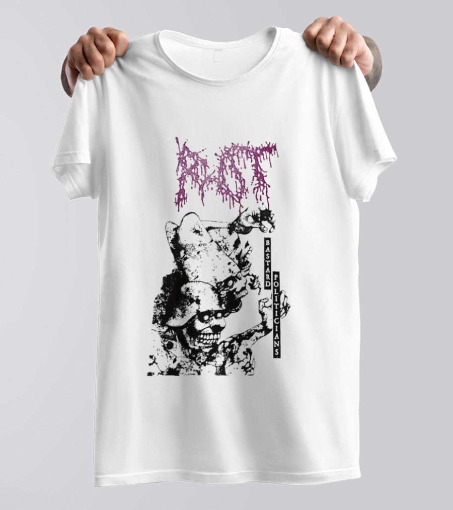 Rot Bastard Politicians Skeleton Clown Art Mockery T-Shirt