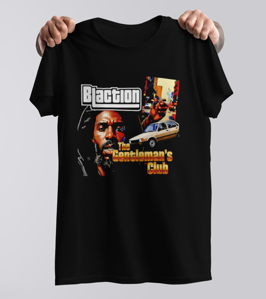 Blaction The Gentleman's Club Smoking Man Beige Sedan T-Shirt