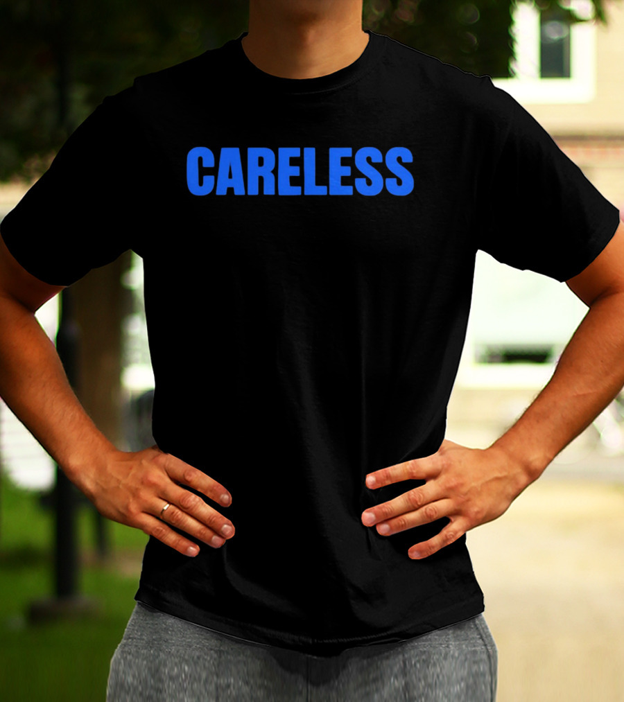 Careless Minimalist Bold Blue T-Shirt