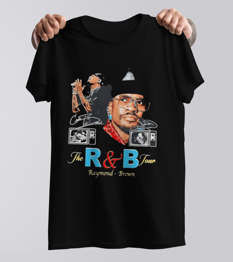 The R&B Tour Chris Brown Usher Raymond Vintage Style Concert T-Shirt